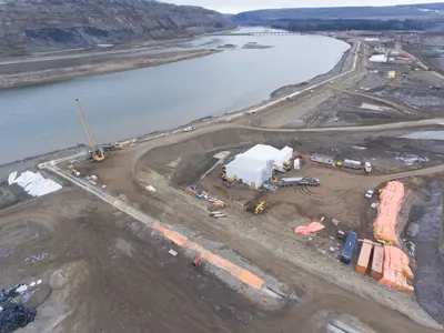 Hydroelectric power plant Site C in British Columbia, Canada by Bauer Spezialtiefbau