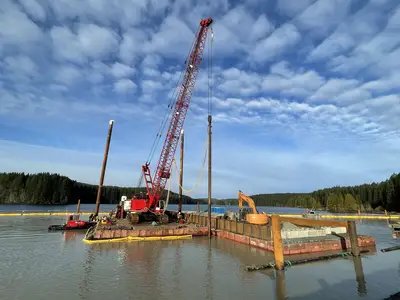 Bauer Spezialtiefbau carries out cut-off wall work on John Hart Dam in Canada