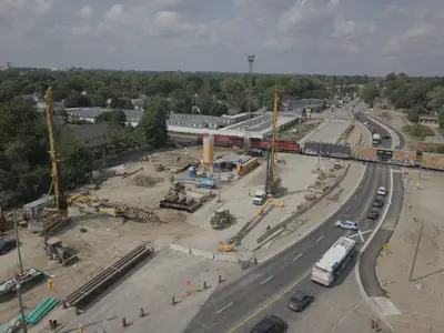 Adelaide Street Grade Separation at CP Rail tracks in London by Bauer Foundations Canada